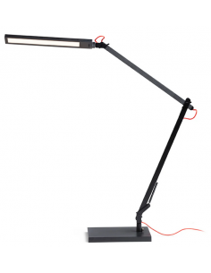 skrivebordslampe bordplade klemme sort led skrivebord børneværelse dæmpbar dæmper