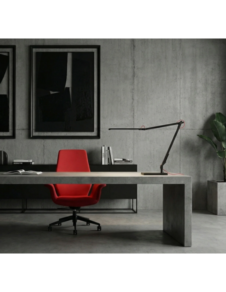 skrivebordslampe bordplade klemme sort led skrivebord børneværelse dæmpbar dæmper