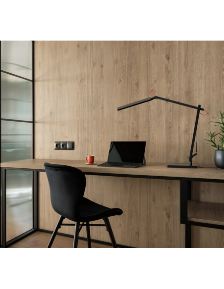 skrivebordslampe bordplade klemme sort led skrivebord børneværelse dæmpbar dæmper