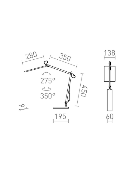 skrivebordslampe bordplade klemme sort led skrivebord børneværelse dæmpbar dæmper