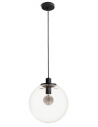 BOULDER Loftlampe i metal og glas Ø30 cm 1 x E27 - Sort/Klar