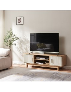 tvbord med opbevaring træ eg opbevaring stuemøbler 2