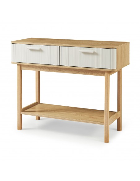 konsolbord med skuffer træ eg opbevaring entre entremøbler garderobe konsol bord