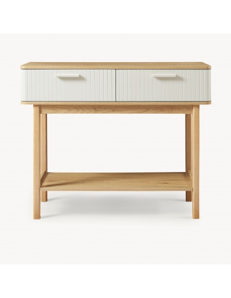 konsolbord med skuffer træ eg opbevaring entre entremøbler garderobe konsol bord