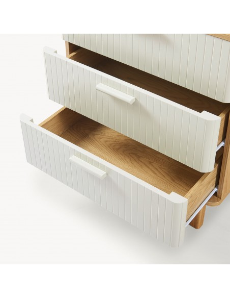 kommode med skuffer træ eg opbevaring