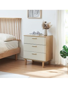 kommode med skuffer træ eg opbevaring 2