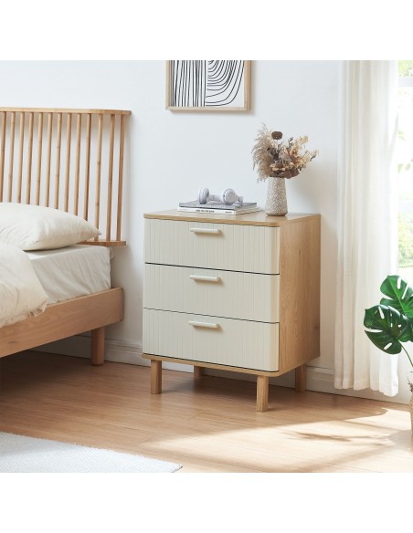 kommode med skuffer træ eg opbevaring