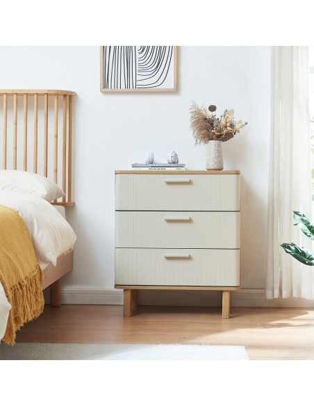 kommode med skuffer træ eg opbevaring