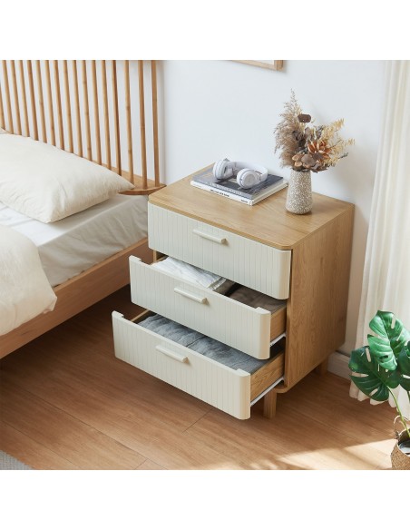 kommode med skuffer træ eg opbevaring