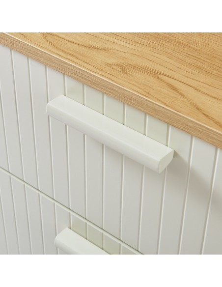 kommode med skuffer træ eg opbevaring