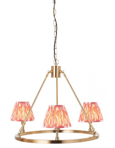 lysekrone skærme stuelampe spisebord messing