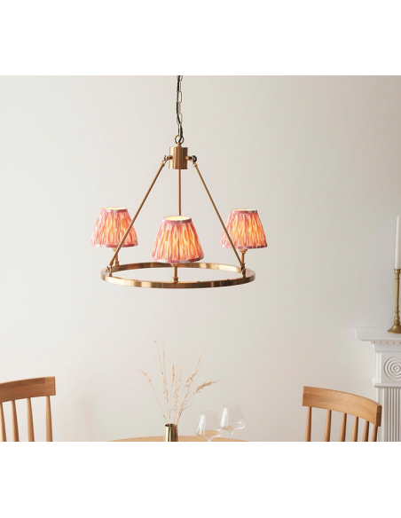 lysekrone skærme stuelampe spisebord messing