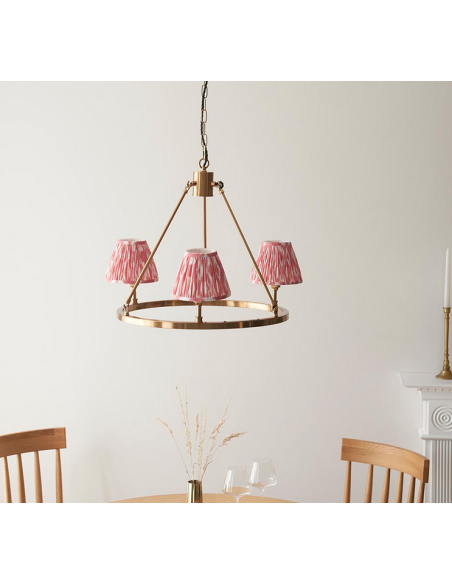 lysekrone skærme stuelampe spisebord messing