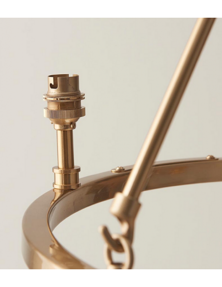 lysekrone skærme stuelampe spisebord messing