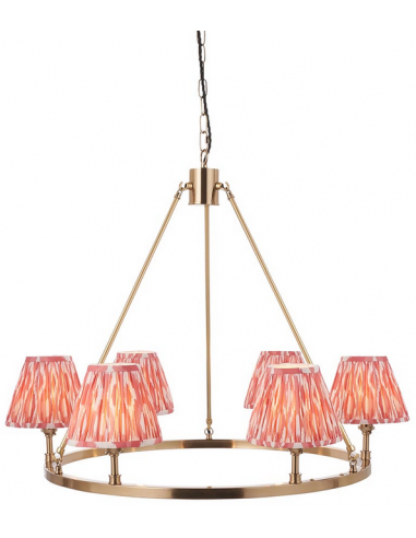 lysekrone skærme stuelampe spisebord messing