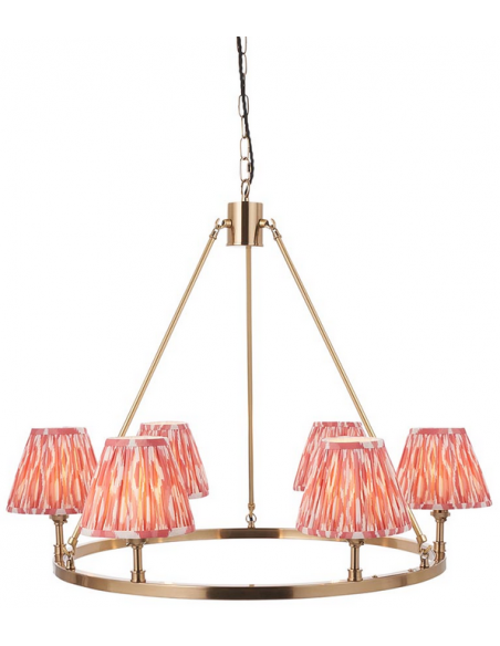 lysekrone skærme stuelampe spisebord messing