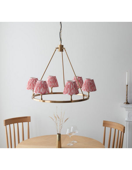 lysekrone skærme stuelampe spisebord messing