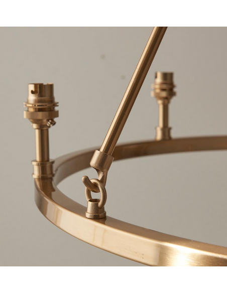 lysekrone skærme stuelampe spisebord messing