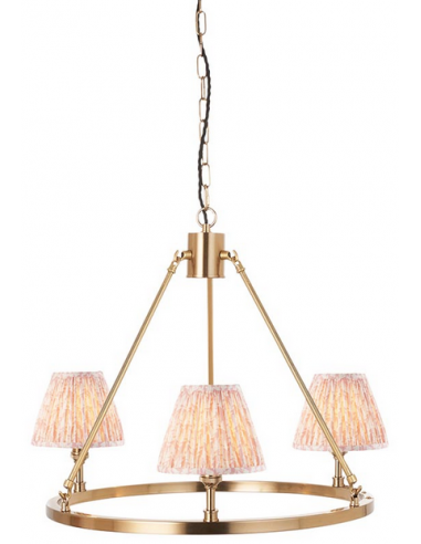 lysekrone skærme stuelampe spisebord messing