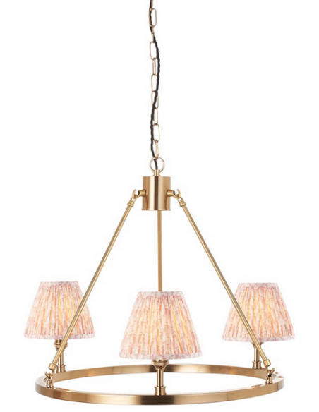 lysekrone skærme stuelampe spisebord messing