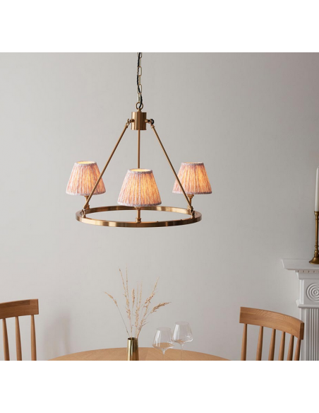 lysekrone skærme stuelampe spisebord messing