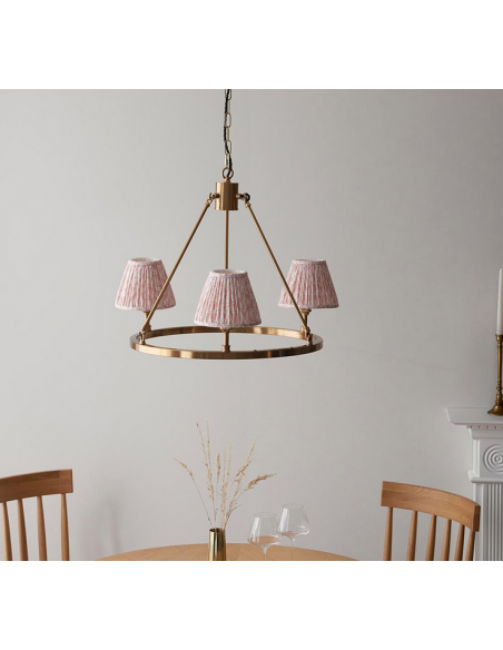 lysekrone skærme stuelampe spisebord messing