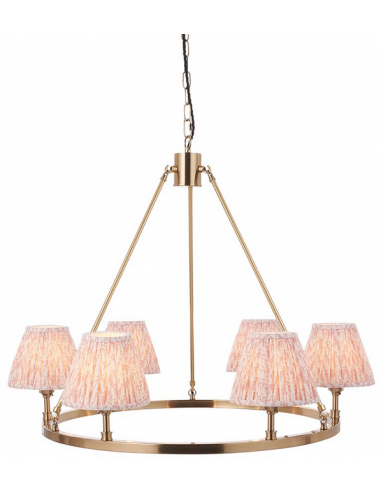 lysekrone skærme stuelampe spisebord messing