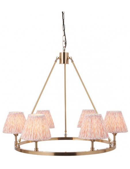 lysekrone skærme stuelampe spisebord messing