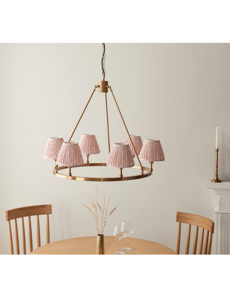 lysekrone skærme stuelampe spisebord messing