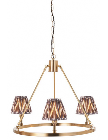 lysekrone skærme stuelampe spisebord messing