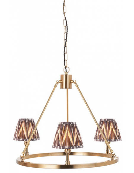 lysekrone skærme stuelampe spisebord messing