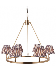 lysekrone skærme stuelampe spisebord messing