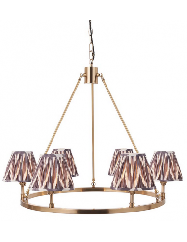 lysekrone skærme stuelampe spisebord messing