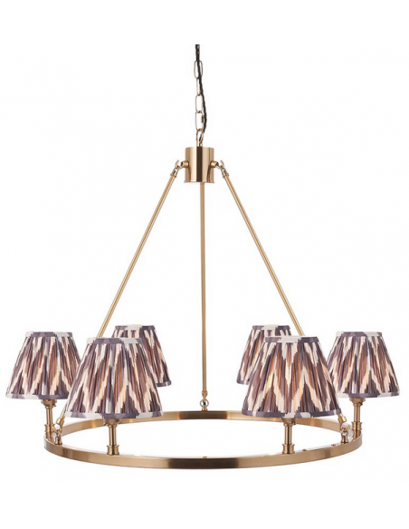 lysekrone skærme stuelampe spisebord messing