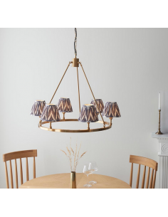 lysekrone skærme stuelampe spisebord messing 2