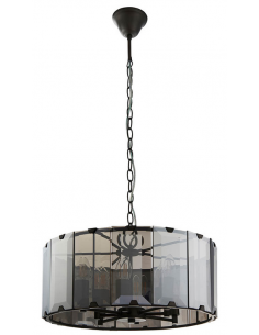 lysekrone glas stuelampe spisebord sort 2