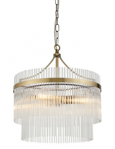 lysekrone glas stuelampe spisebord messing 2