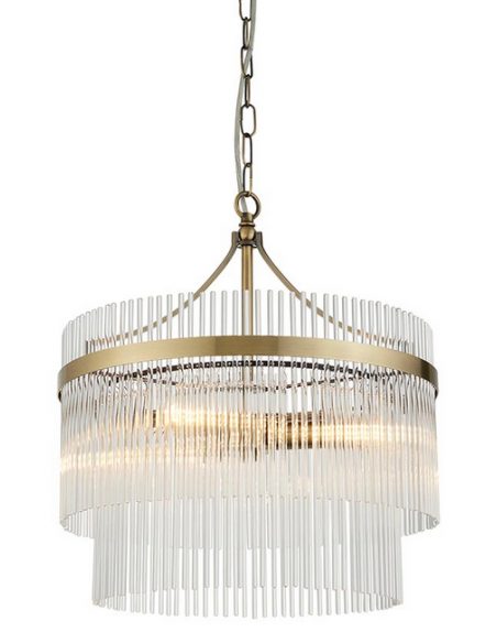 lysekrone glas stuelampe spisebord messing