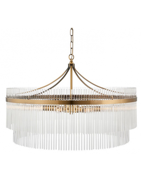 lysekrone glas stuelampe spisebord messing