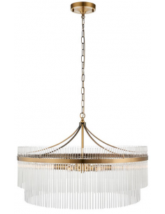 lysekrone glas stuelampe spisebord messing