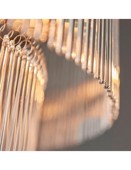 lysekrone glas stuelampe spisebord messing