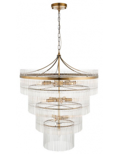 lysekrone glas stuelampe spisebord messing