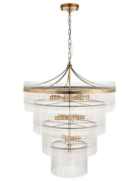 lysekrone glas stuelampe spisebord messing