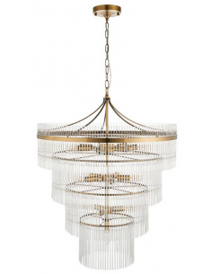 lysekrone glas stuelampe spisebord messing 2