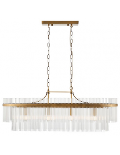 lysekrone glas stuelampe spisebord messing