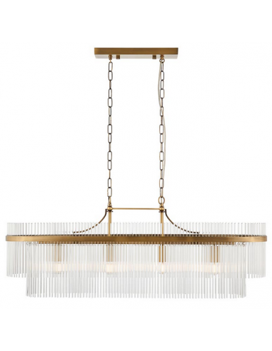 lysekrone glas stuelampe spisebord messing