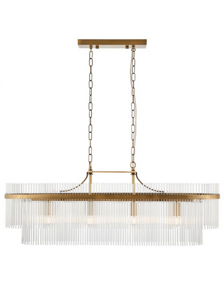 lysekrone glas stuelampe spisebord messing