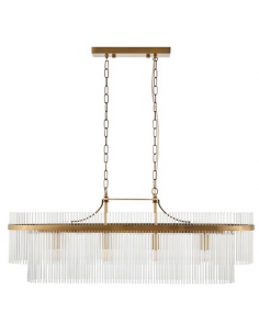 lysekrone glas stuelampe spisebord messing 2