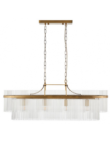 lysekrone glas stuelampe spisebord messing