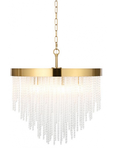 lysekrone glas stuelampe spisebord messing